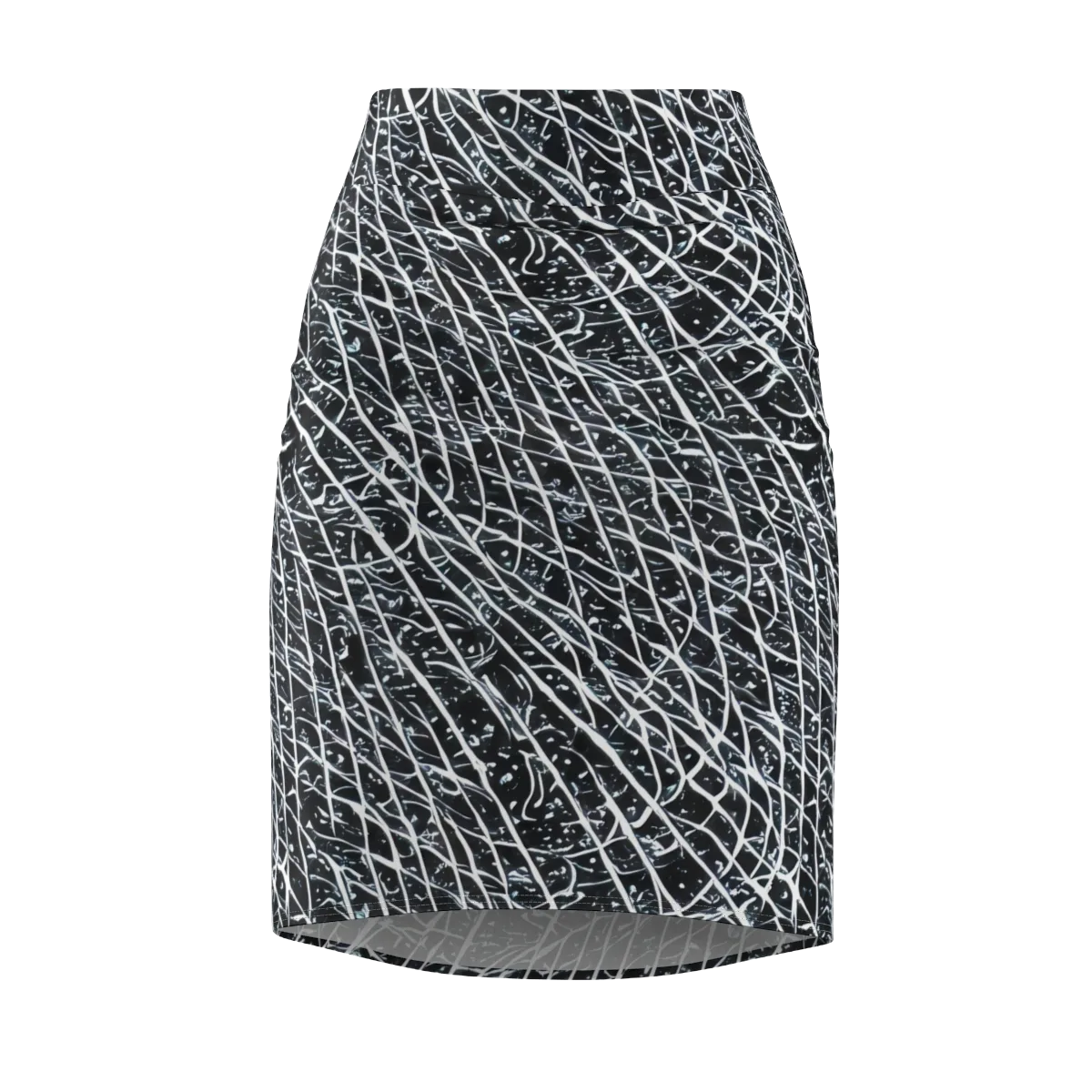 Midnight Lattice on Pencil Skirt — Front