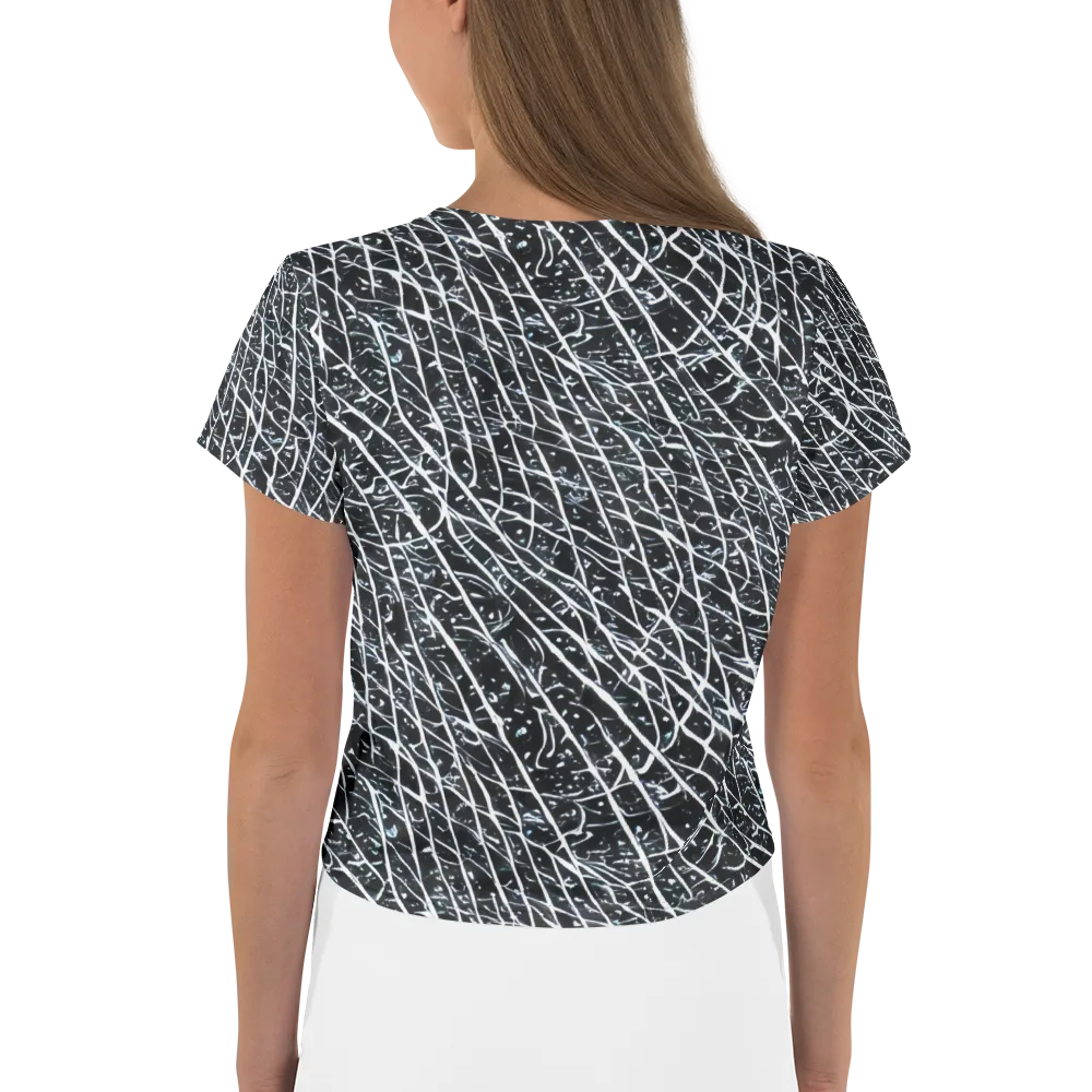Midnight Lattice on Crop Tee — Back
