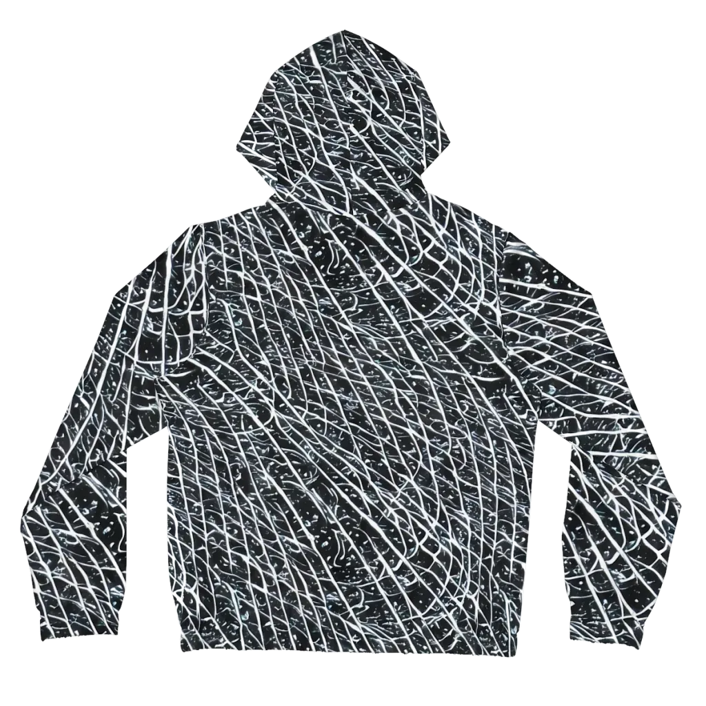 Midnight Lattice on Women's Full-Zip Hoodie — Back