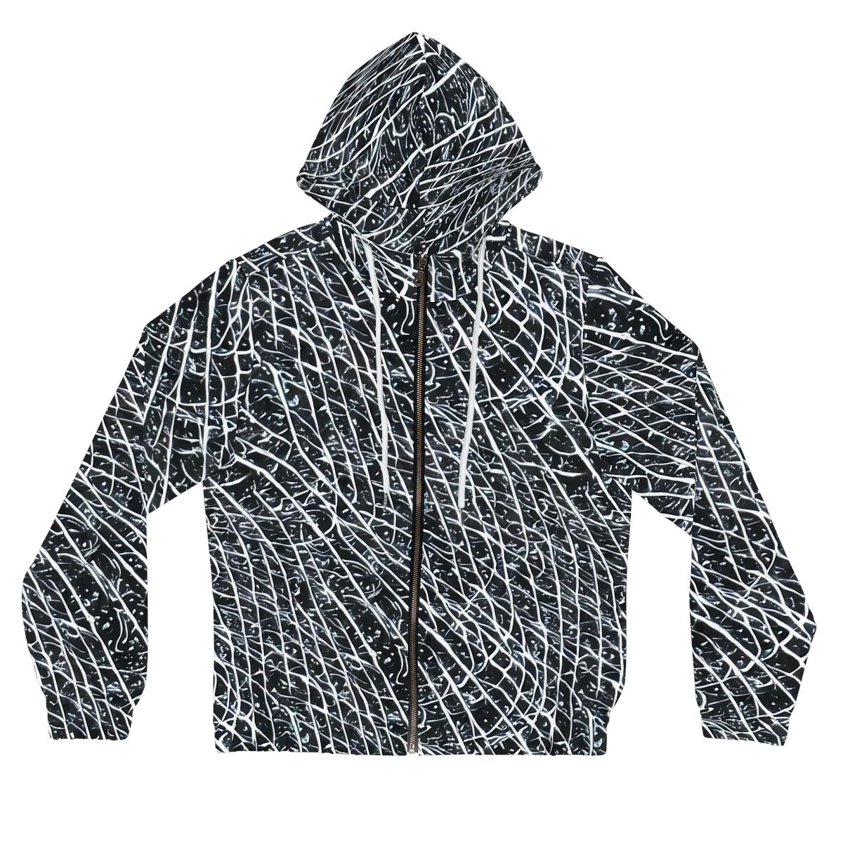 Midnight Lattice on Women's Full-Zip Hoodie — Front