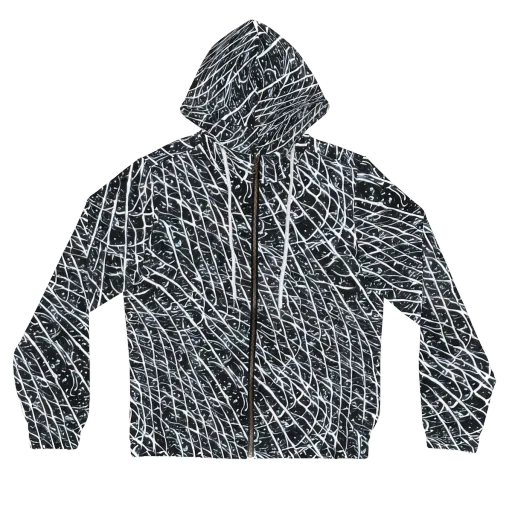 Midnight Lattice on a Women's Full-Zip Hoodie