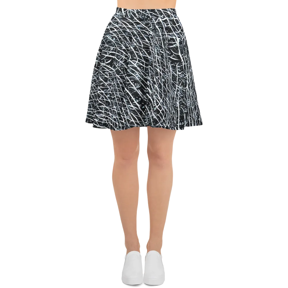 Midnight Lattice on Skater Skirt — Front