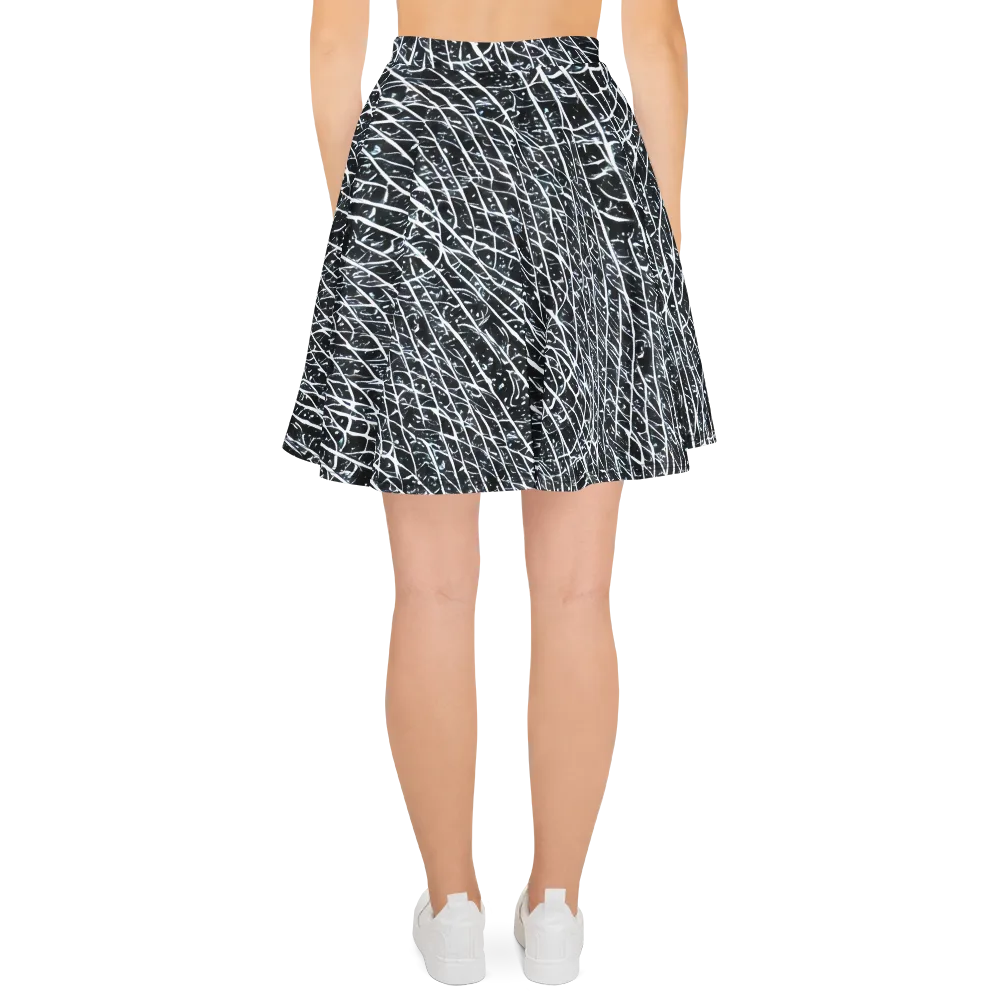 Midnight Lattice on Skater Skirt — Back