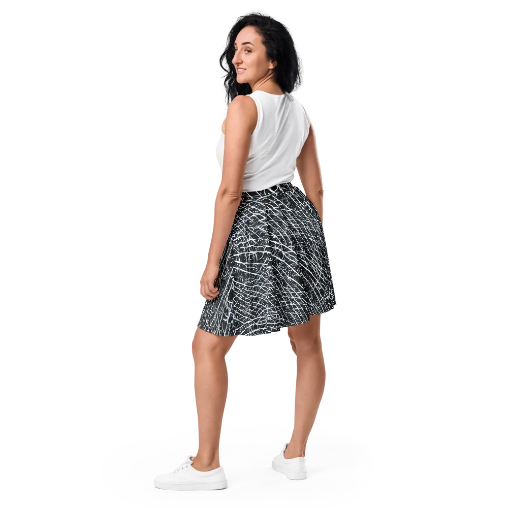 Midnight Lattice on Skater Skirt — Back