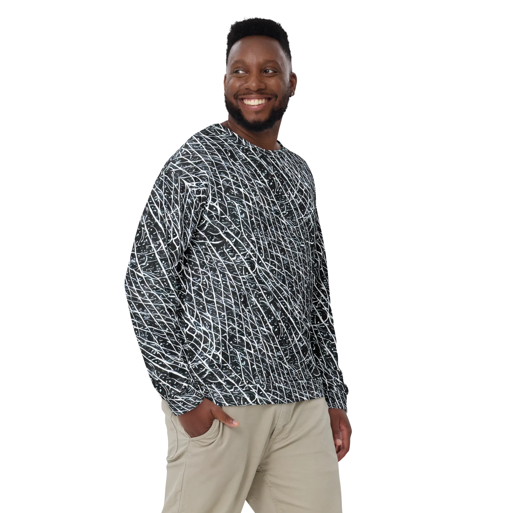 Midnight Lattice on Sweatshirt — Front