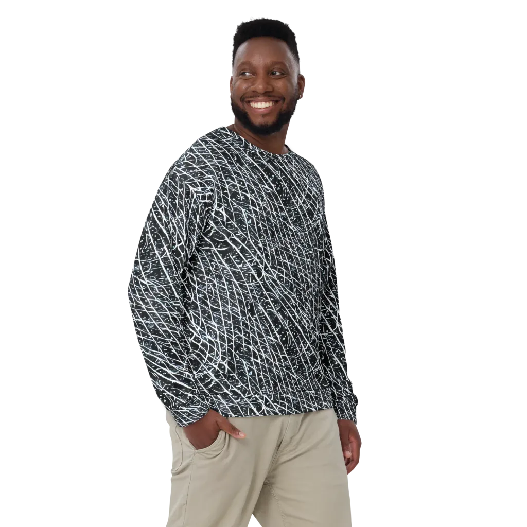 Midnight Lattice on Sweatshirt — Front
