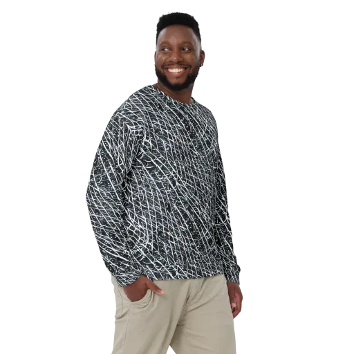 Midnight Lattice on a Sweatshirt
