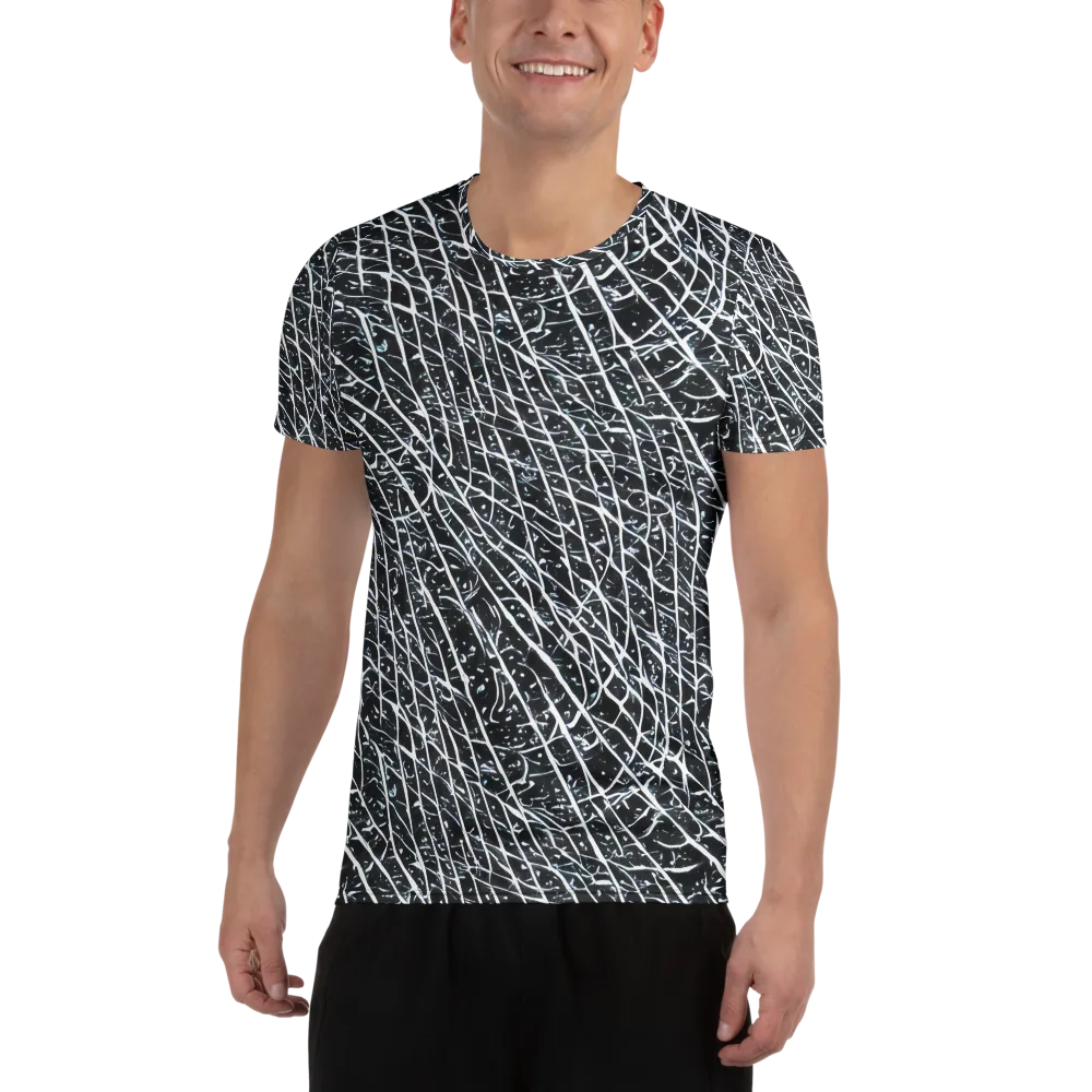 Midnight Lattice on Men's Athletic T-Shirt — Front