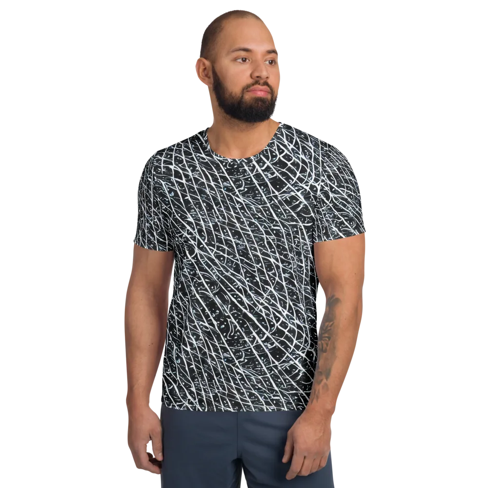 Midnight Lattice on Men's Athletic T-Shirt — Front