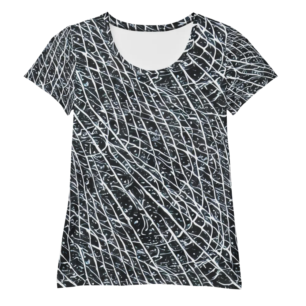 Midnight Lattice on Women's Athletic T-Shirt — Front