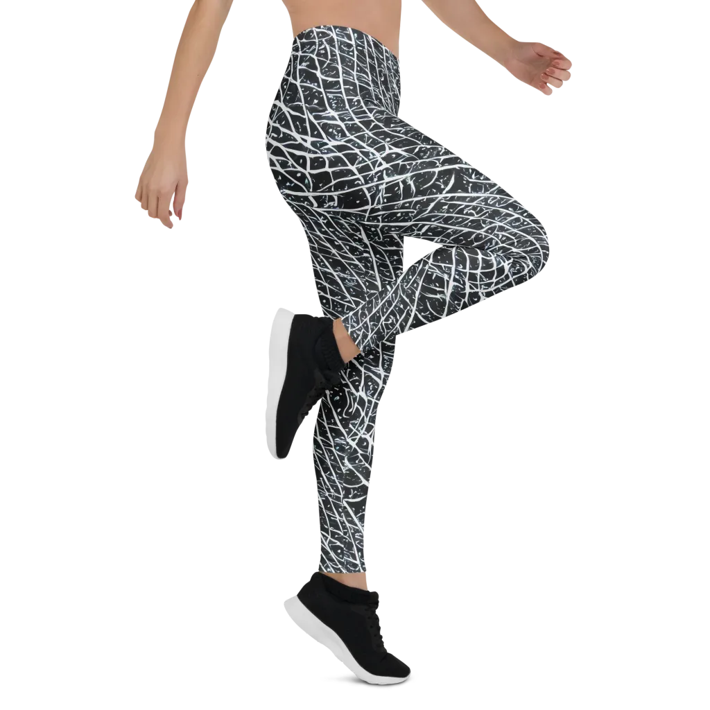 Midnight Lattice on Leggings — Right
