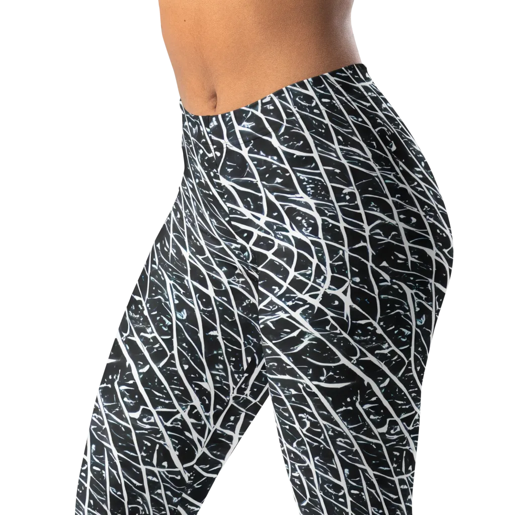 Midnight Lattice on Leggings — Left Front