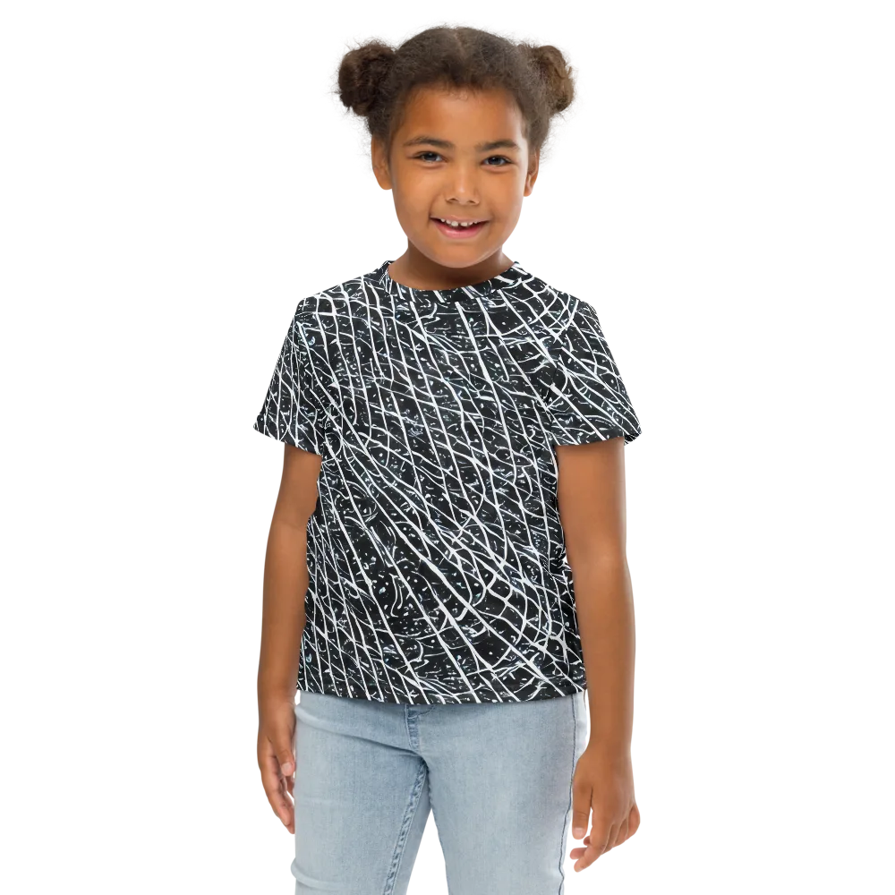 Midnight Lattice on Kids Crew Neck T-Shirt — Front