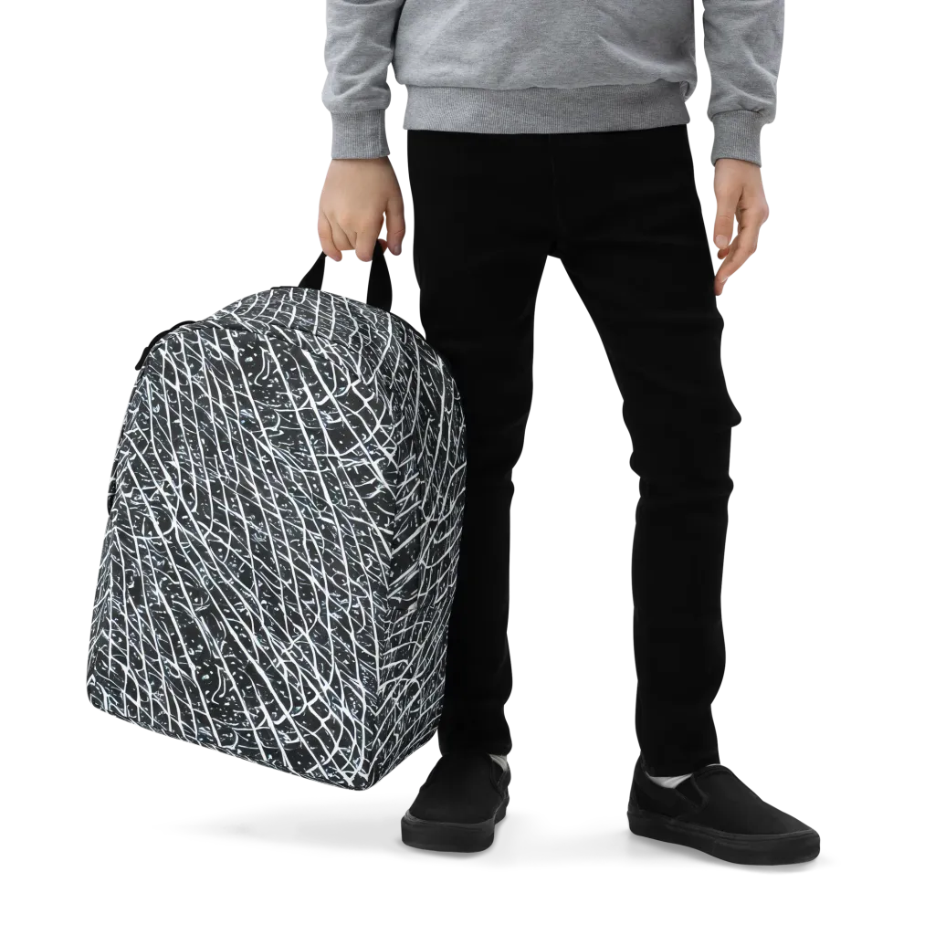 Midnight Lattice on Minimalist Backpack — Zoomed-in