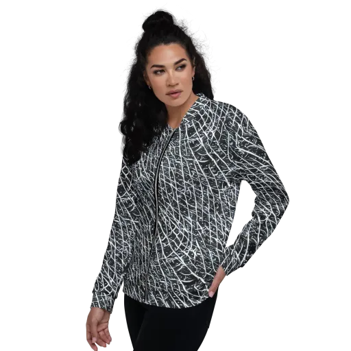 Midnight Lattice on a Bomber Jacket