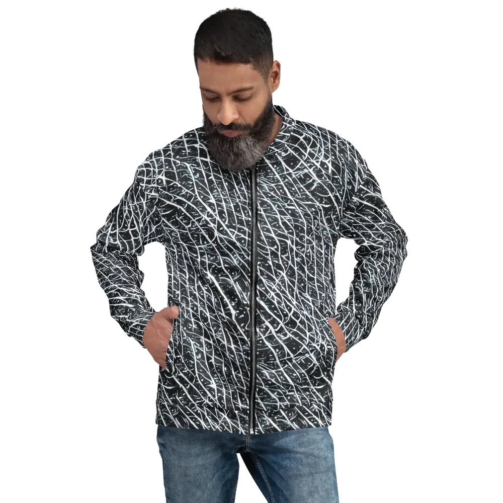 Midnight Lattice on Bomber Jacket — Front