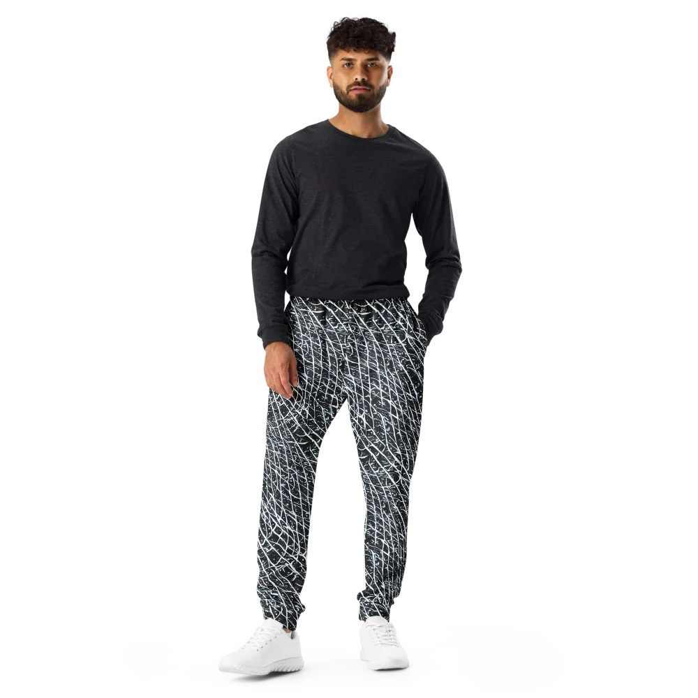 Midnight Lattice on Men's Joggers — Front
