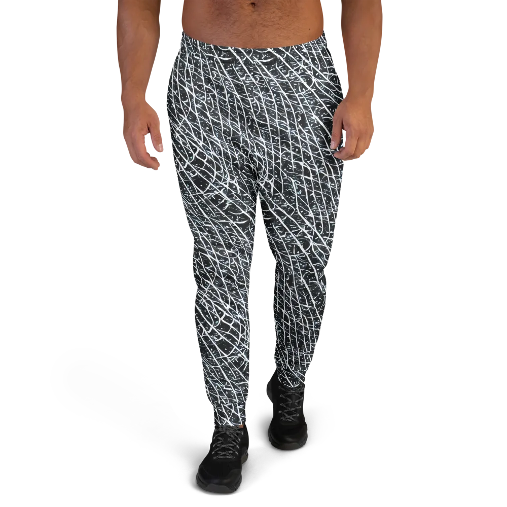 Midnight Lattice on Men's Joggers — Front