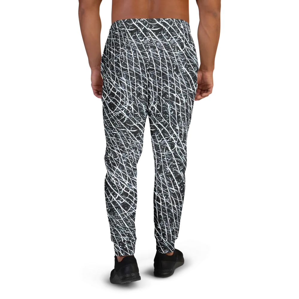 Midnight Lattice on Men's Joggers — Back