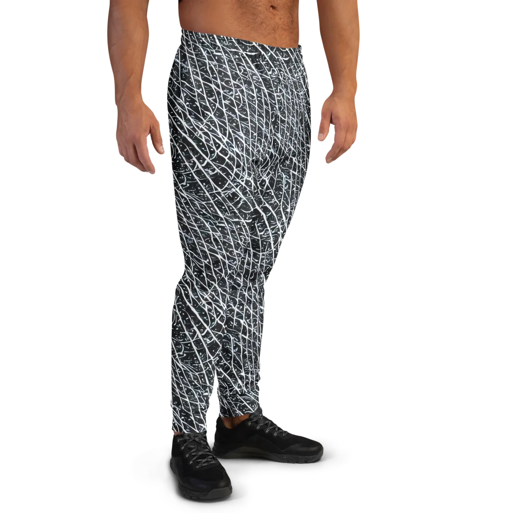 Midnight Lattice on Men's Joggers — Right