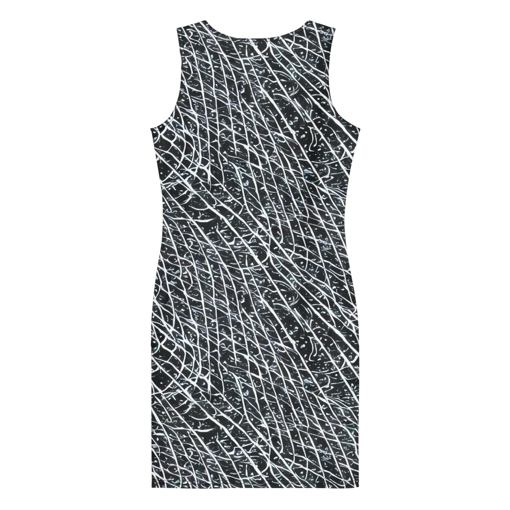 Midnight Lattice on Bodycon Dress — Back