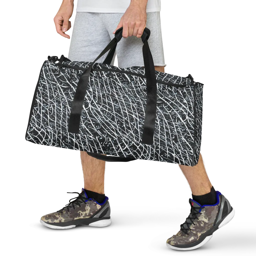 Midnight Lattice on Duffle Bag — Front