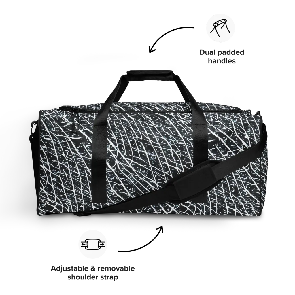 Midnight Lattice on Duffle Bag — Front