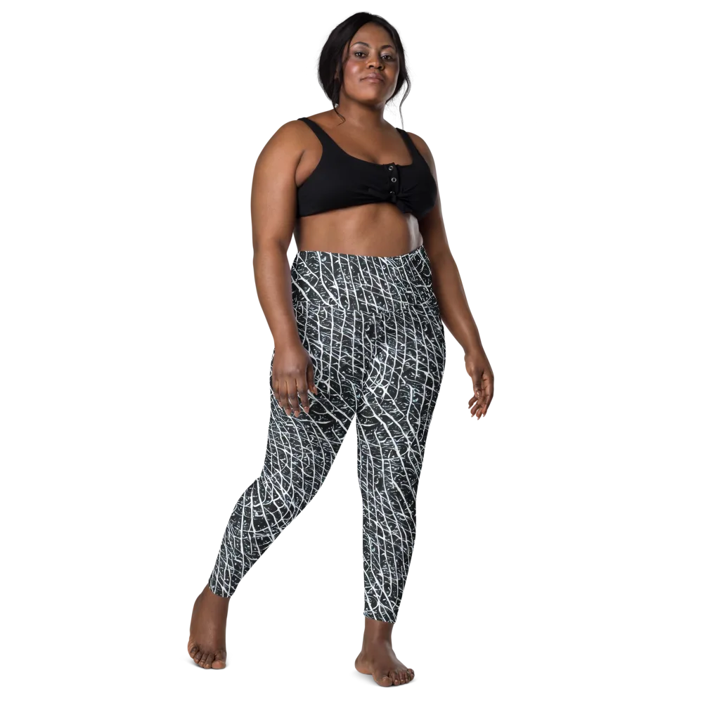 Midnight Lattice on Leggings with Pockets — Front