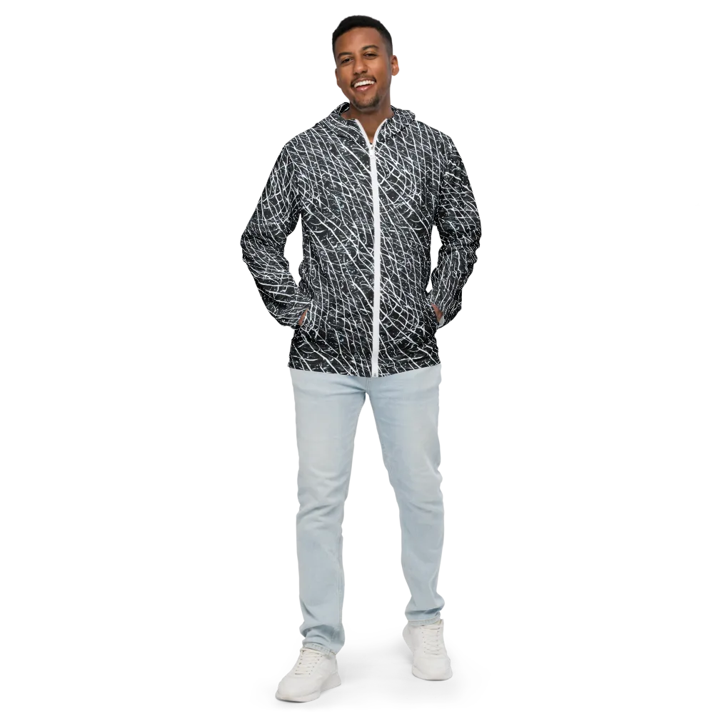 Midnight Lattice on Men's Windbreaker — Front