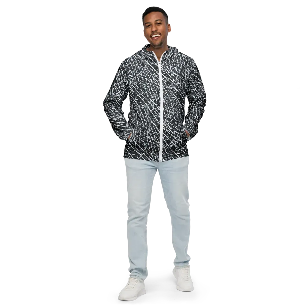 Midnight Lattice on Men's Windbreaker — Front