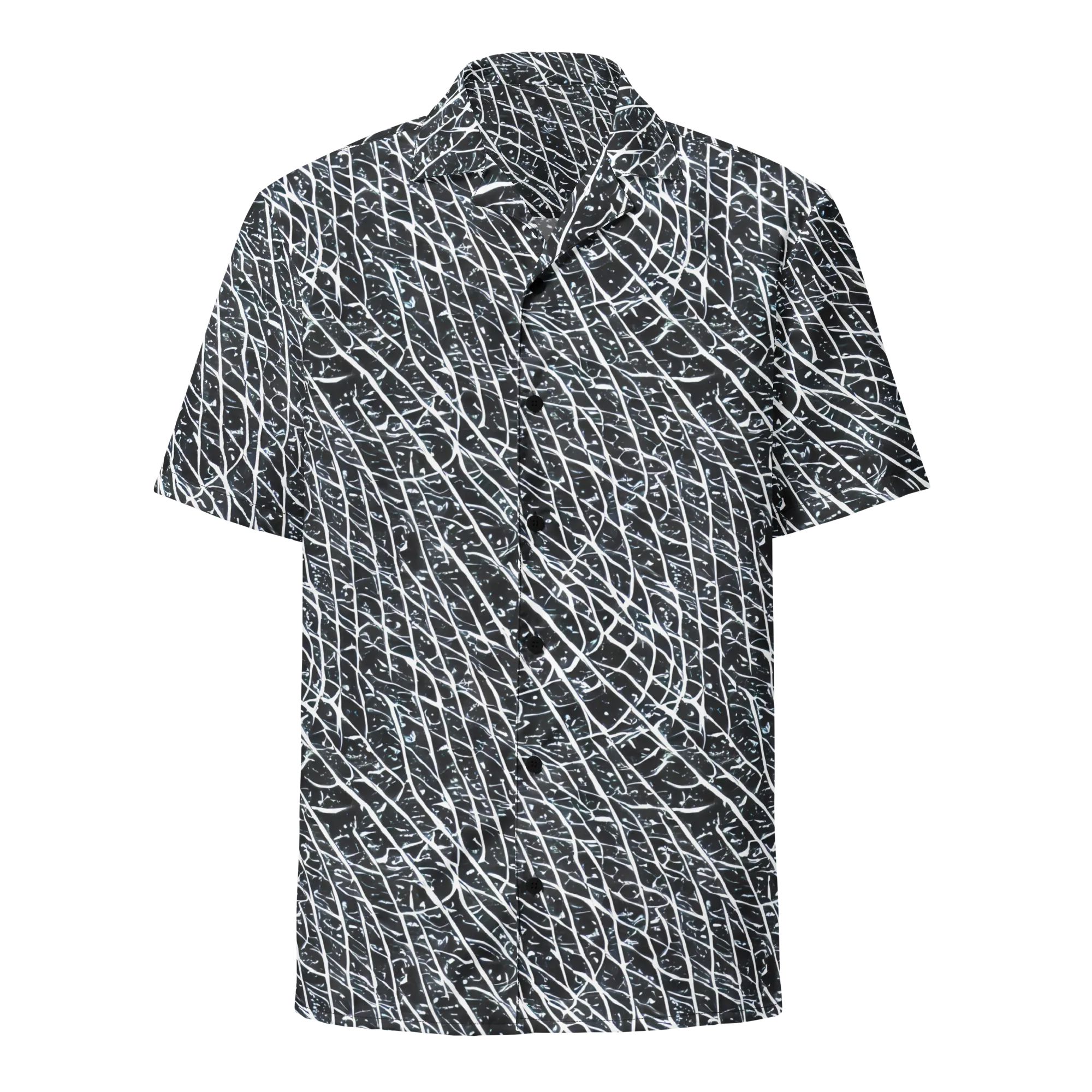 Midnight Lattice on Button Shirt — Front