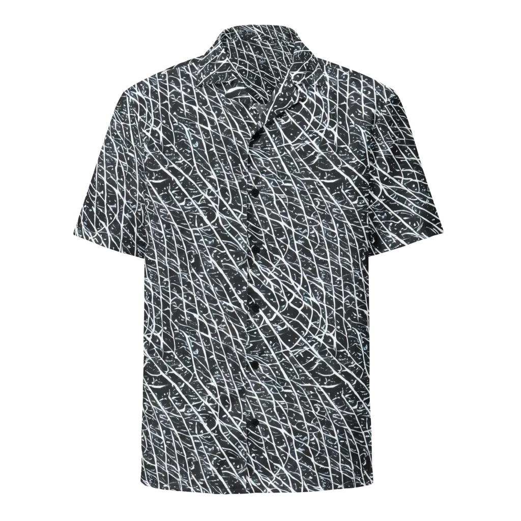Midnight Lattice on Button Shirt — Front