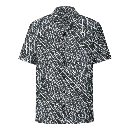 Midnight Lattice on a Button Shirt