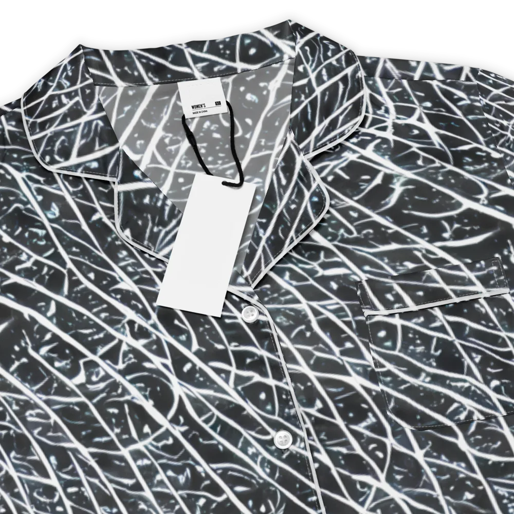 Midnight Lattice on Women's Short Sleeve Pajama Top — Product details