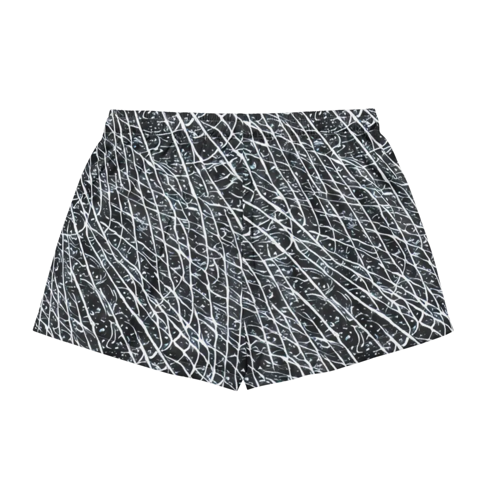 Midnight Lattice on Women's Pajama Shorts — Back