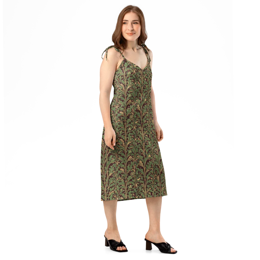 Burgundy Baroque on Slip Dress — Right Front