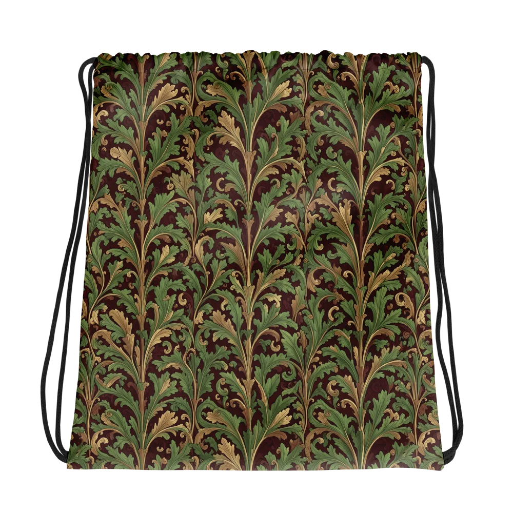 Burgundy Baroque on Drawstring Bag — Photo