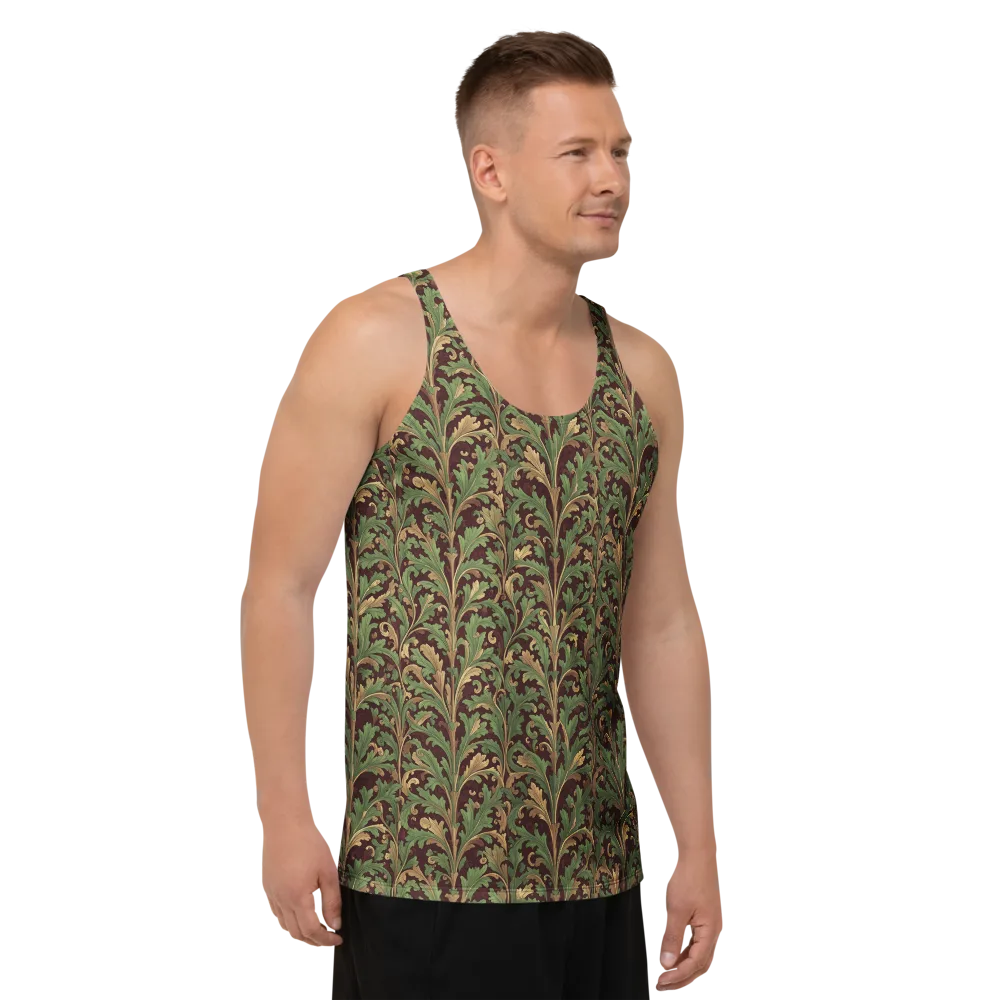 Burgundy Baroque on Men's Tank Top — Right Front