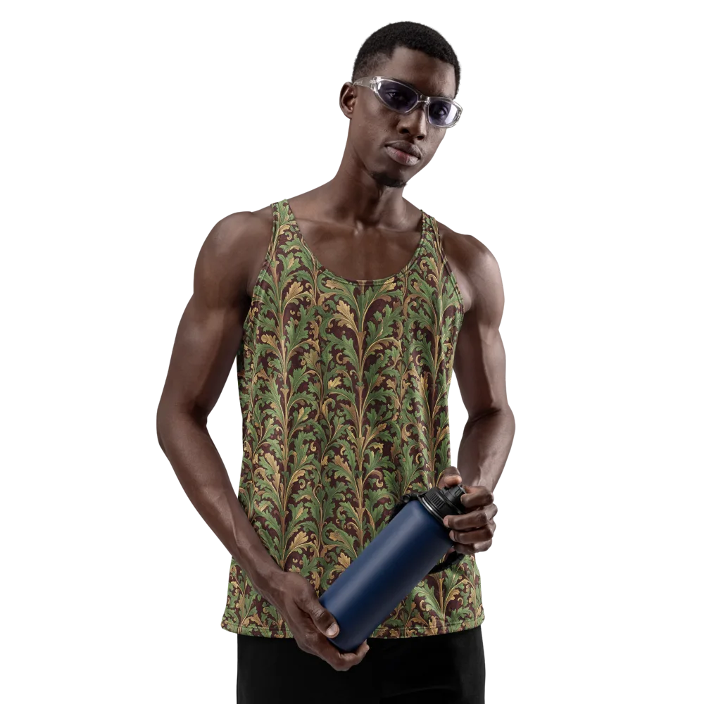Burgundy Baroque on Men's Tank Top — Front