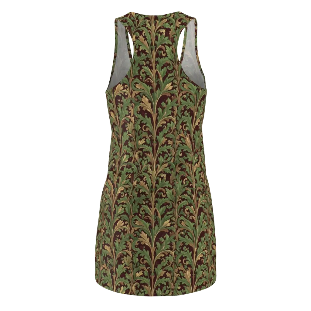 Burgundy Baroque on Racerback Dress — Back