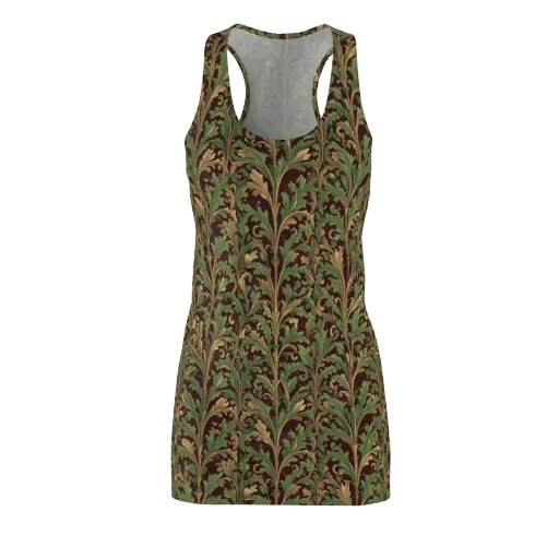 Burgundy Baroque on a Racerback Dress