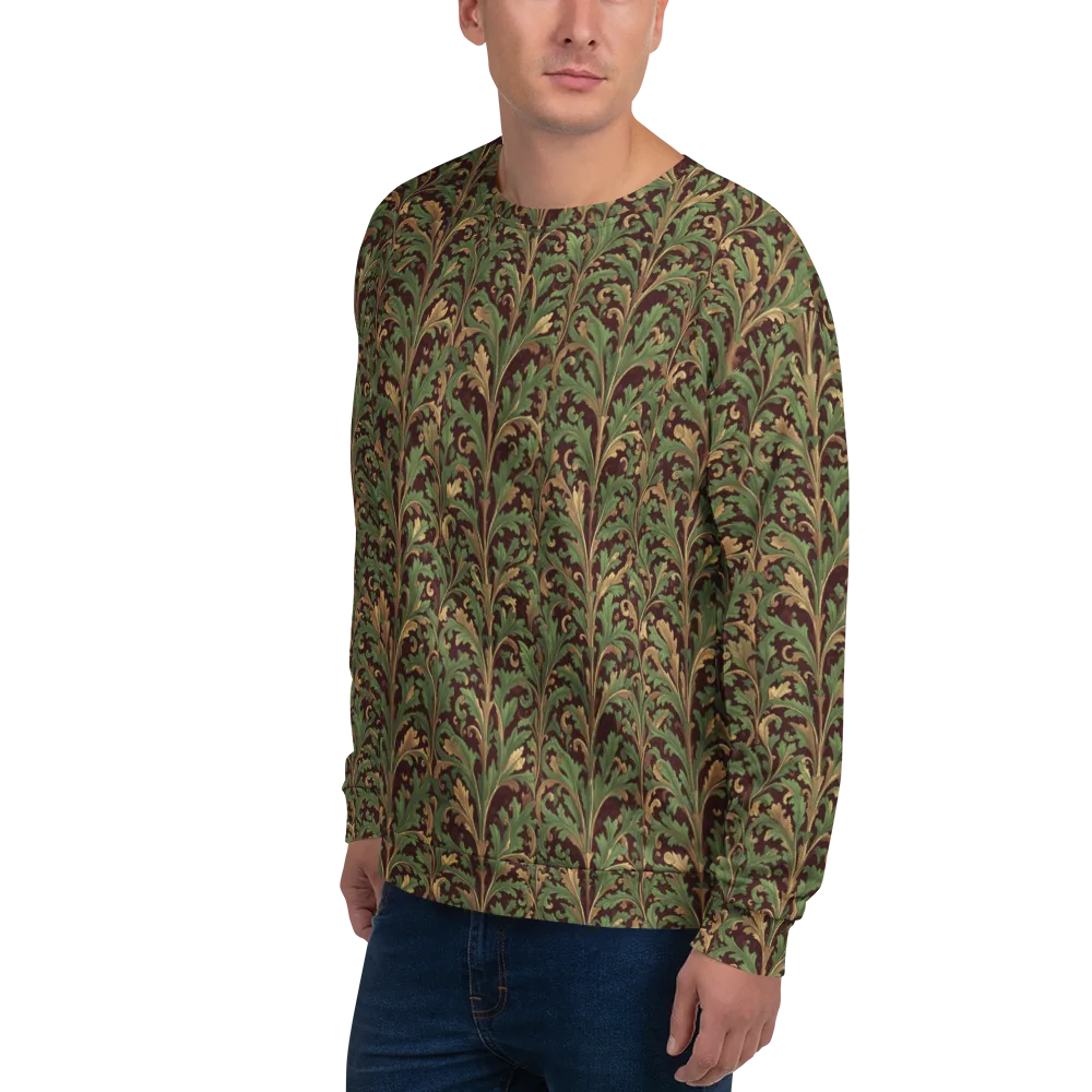 Burgundy Baroque on Sweatshirt — Left Front