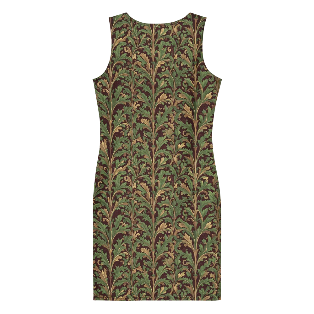 Burgundy Baroque on Bodycon Dress — Back