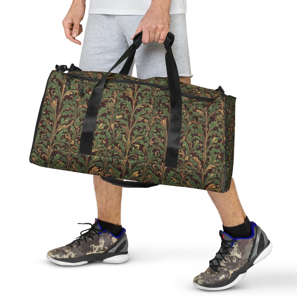 Burgundy Baroque on Duffle Bag — Front