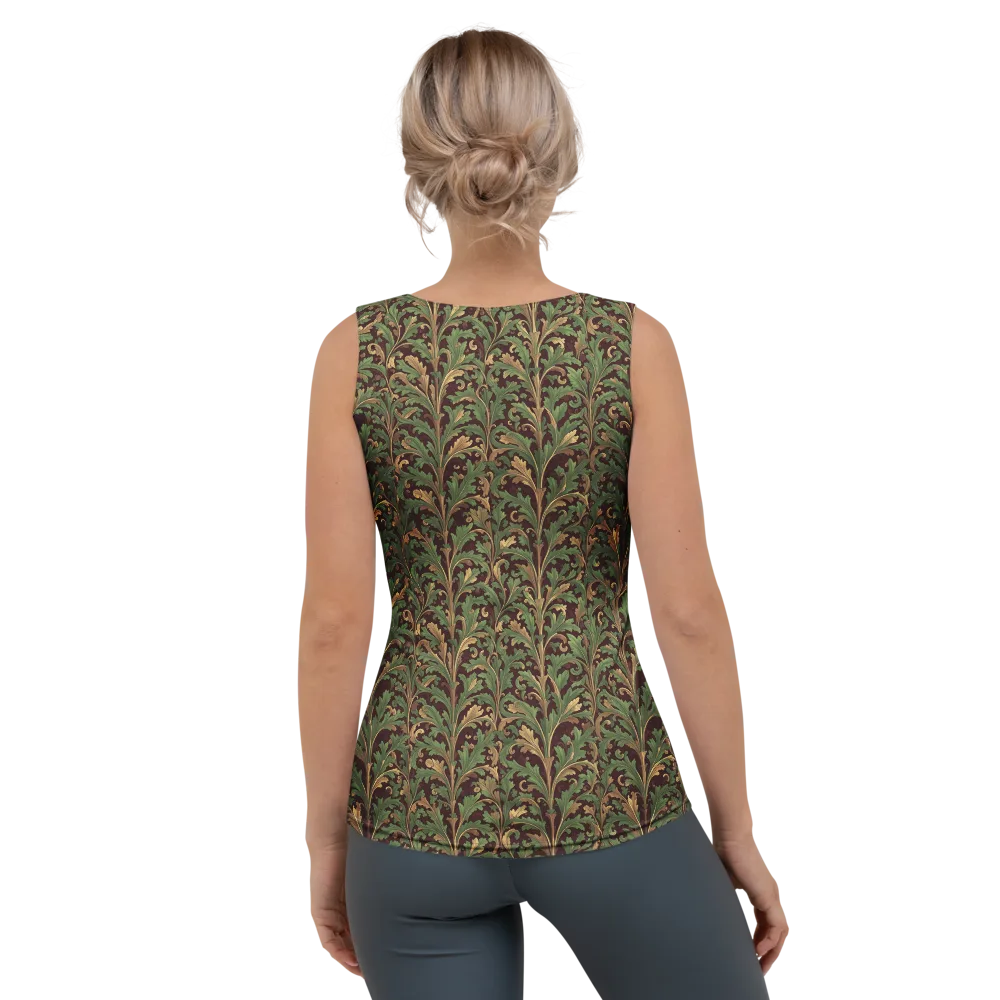 Burgundy Baroque on Women's Tank Top — Back