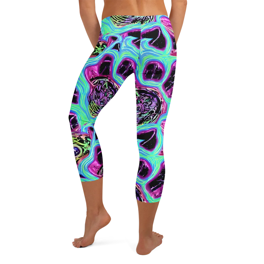 Cosmic Lava on Capri Leggings — Back
