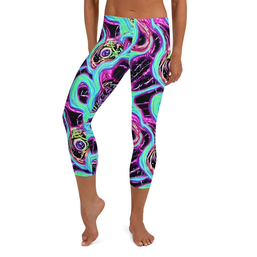 Cosmic Lava on Capri Leggings — Front