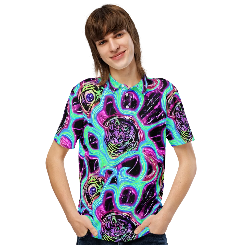 Cosmic Lava on Men's Slim Fit Polo Shirt — Front