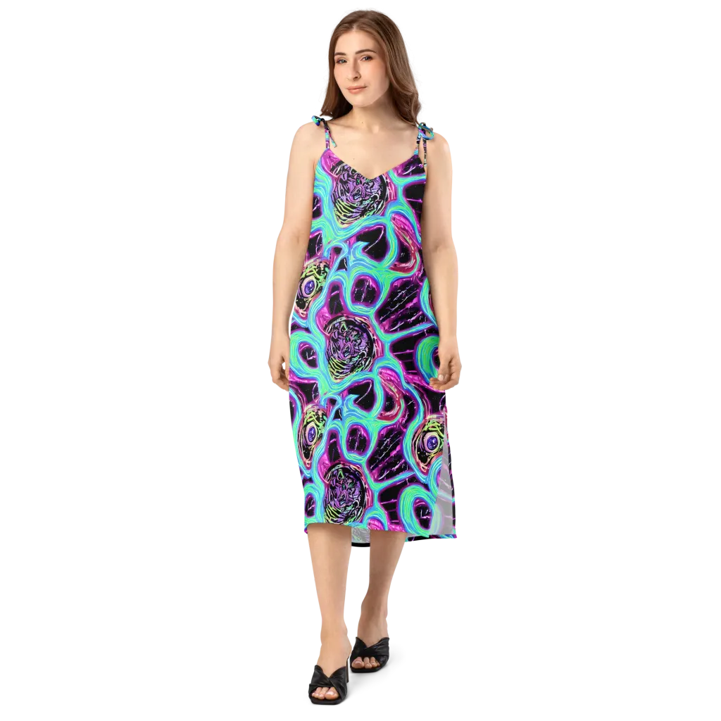 Cosmic Lava on Slip Dress — Front