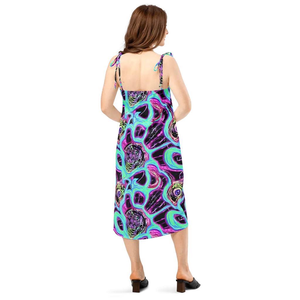 Cosmic Lava on Slip Dress — Back